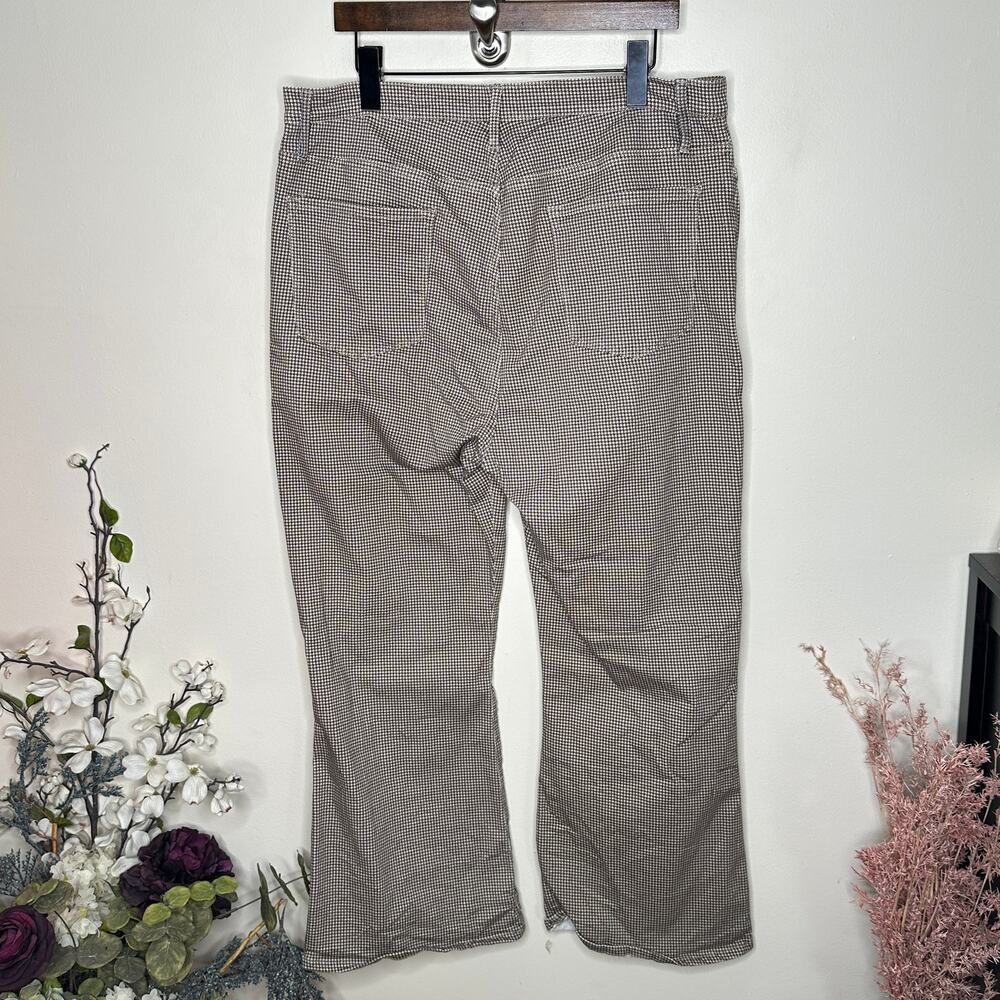 Frame Le Crop Flare Camel Multi Houndstooth Print… - image 3